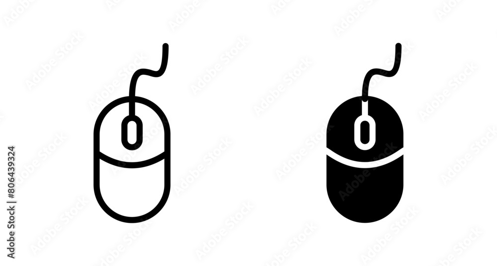 Computer Mouse Icon vector isolated on white background. Computer mouse vector icon Computer Mouse Icon vector isolated on white background. Computer mouse vector icon