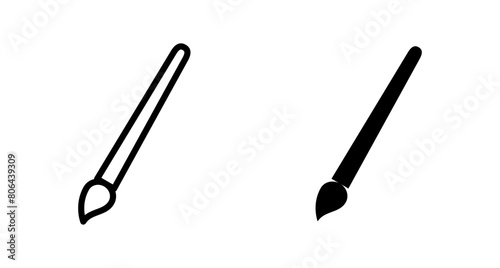 Paint icon vector isolated on white background. Paint brush vector icon. Paint roller icon