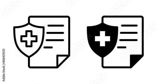 Medical insurance icon vector isolated on white background. health insurance icon