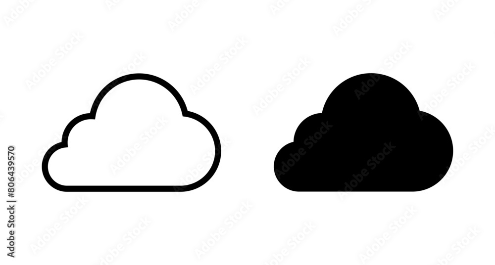 Cloud icon vector isolated on white background. cloud computing icon