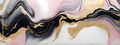 Gold abstract black marble background art paint pattern ink texture watercolor white fluid wall. Abstract liquid gold design luxury wallpaper nature black brush oil modern paper splash painting water	 photo