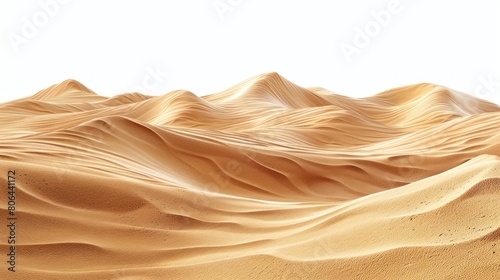 Isolated Desert Dune Cutout with Sand Background