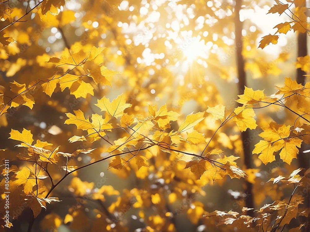 Obraz premium yellow maple leaves