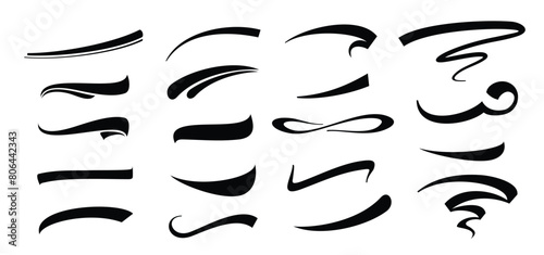 Hand lettering underlines set