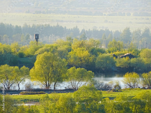 autumn landscape with lake