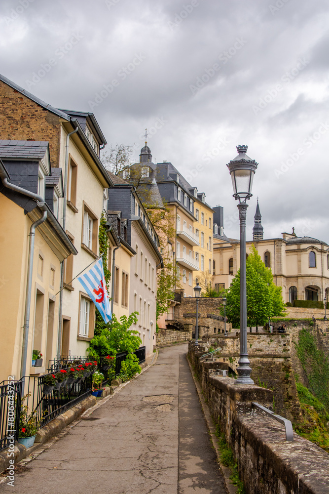 Obraz premium A walk along the corniche in Luxembourg City