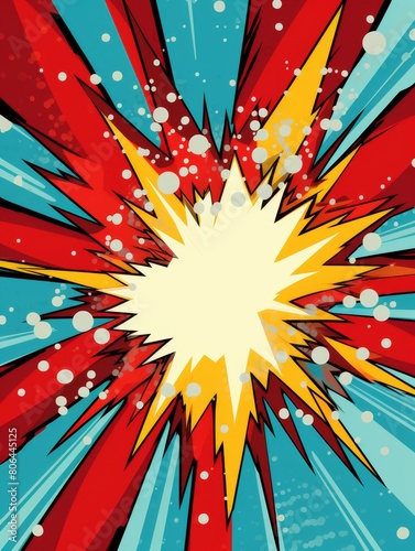 Colorful comic book style explosion