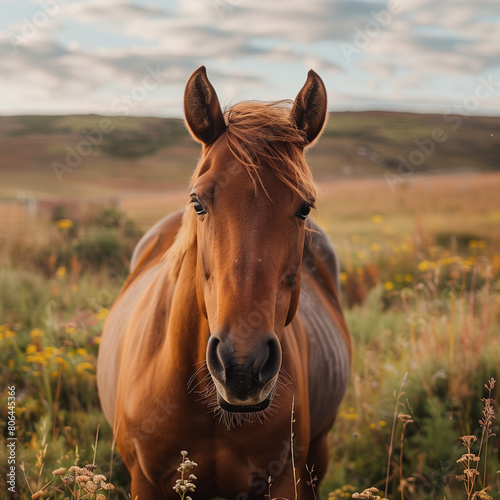 Majestic Horse in Natural Landscape © HustlePlayground
