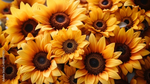 vibrant yellow sunflowers in full bloom