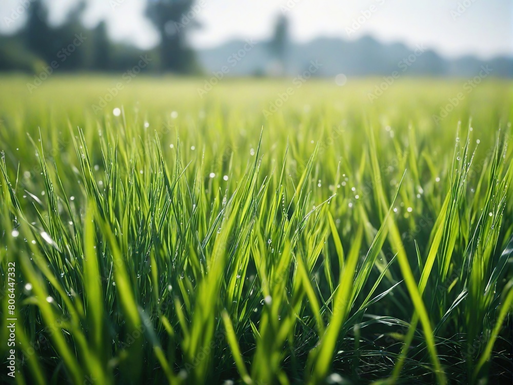 Obraz premium green wheat field