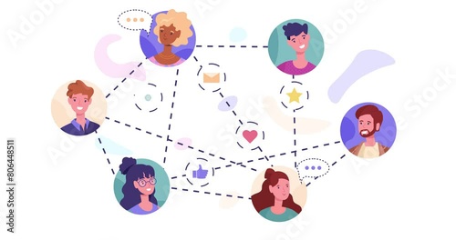 Global network animated graphics