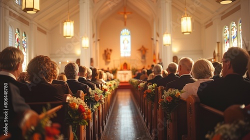 Choir's Spiritual Performance: Hymns in Religious Building photo