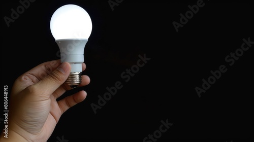 promoting economical and eco-friendly energy-saving solutions on a black background. Ai Generated