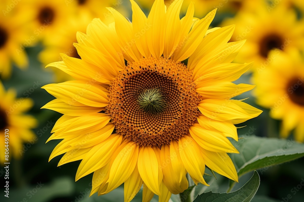 Vibrant yellow sunflower in full bloom