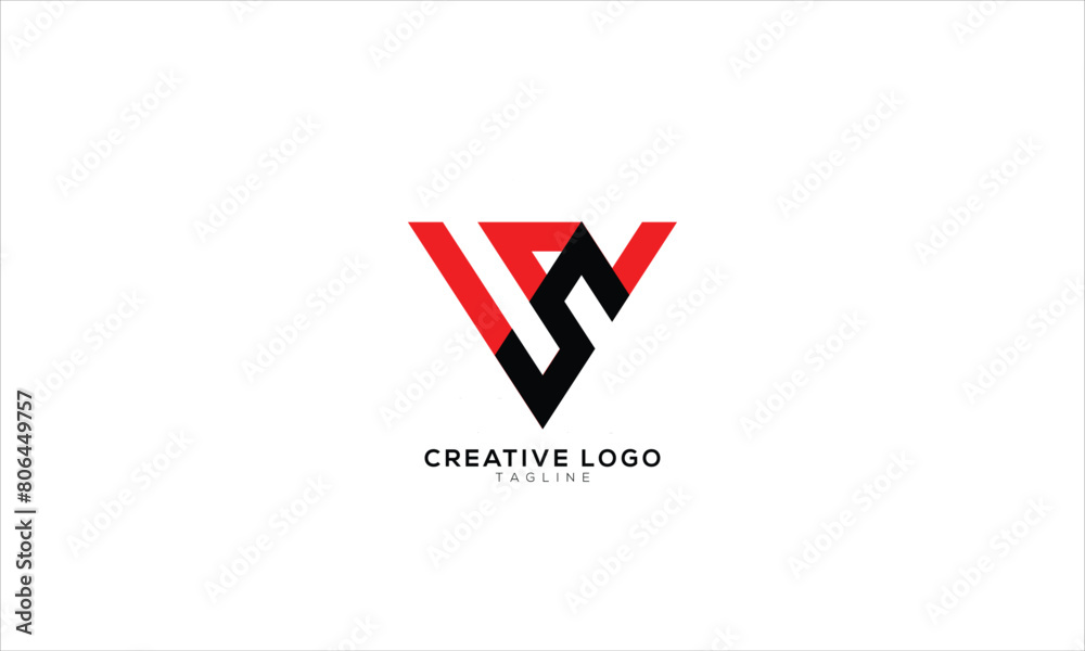 SV VS Abstract initial monogram letter alphabet logo design SV VS Abstract initial monogram letter alphabet logo design