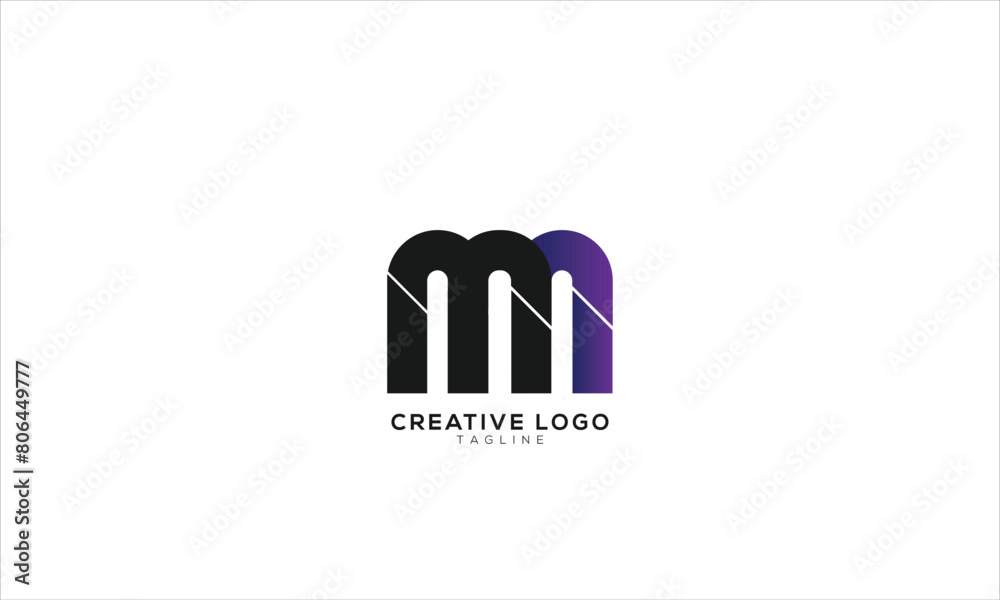 MN Abstract initial monogram letter alphabet logo design MN Abstract initial monogram letter alphabet logo design