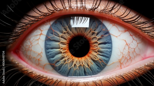 Detailed macro shot of a human eye