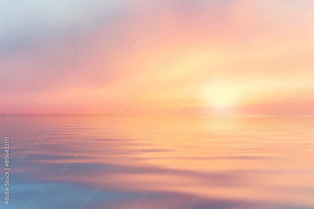 A beautiful sunset over the ocean with a calm and peaceful mood