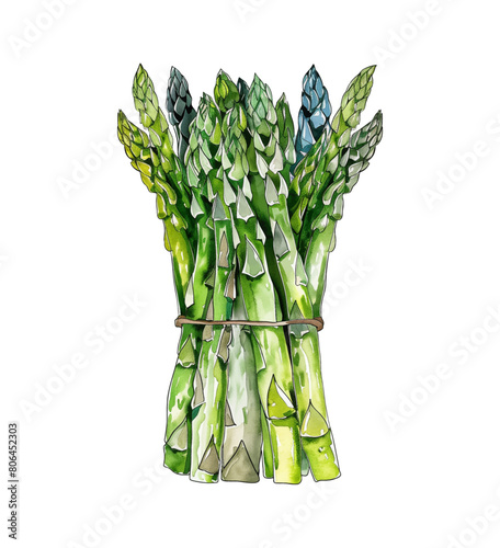 asparagus watercolor digital painting good quality