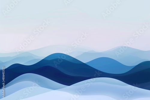 Seaside Tranquility: A Blue Ocean Extending to a Serene White Horizon.