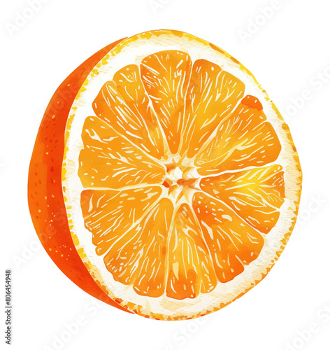 orange fruit watercolor digital painting good quality