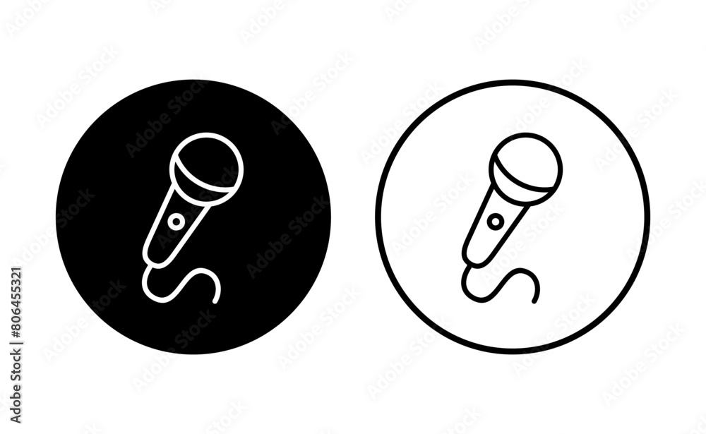 Microphone icon set. karaoke icon vector Microphone icon set. karaoke icon vector