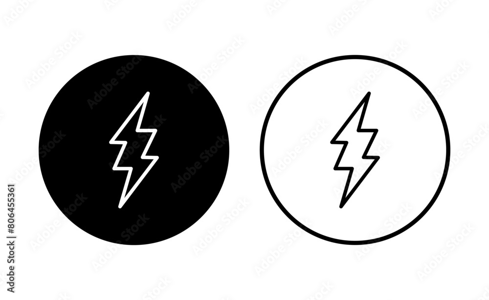 Lightning icon set. electric icon vector. power icon. energy sign Lightning icon set. electric icon vector. power icon. energy sign