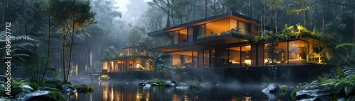 Design a website landing page for a company offering sustainable lodging near nature reserves