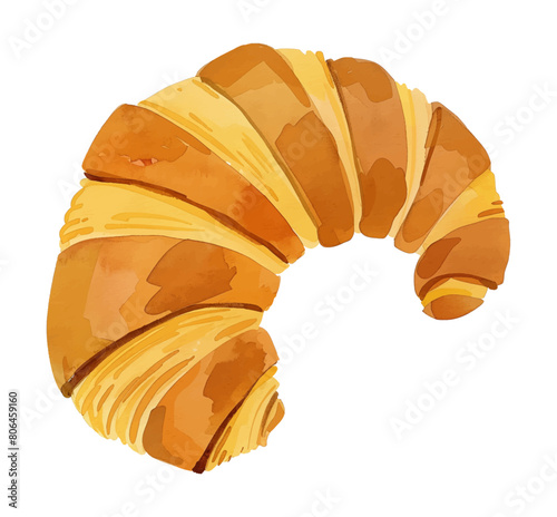 croissant watercolor digital painting good quality