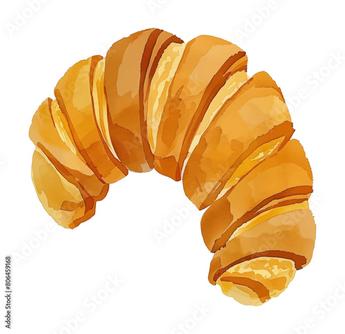 croissant watercolor digital painting good quality