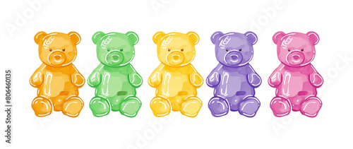 gummy bear watercolor digital painting good quality