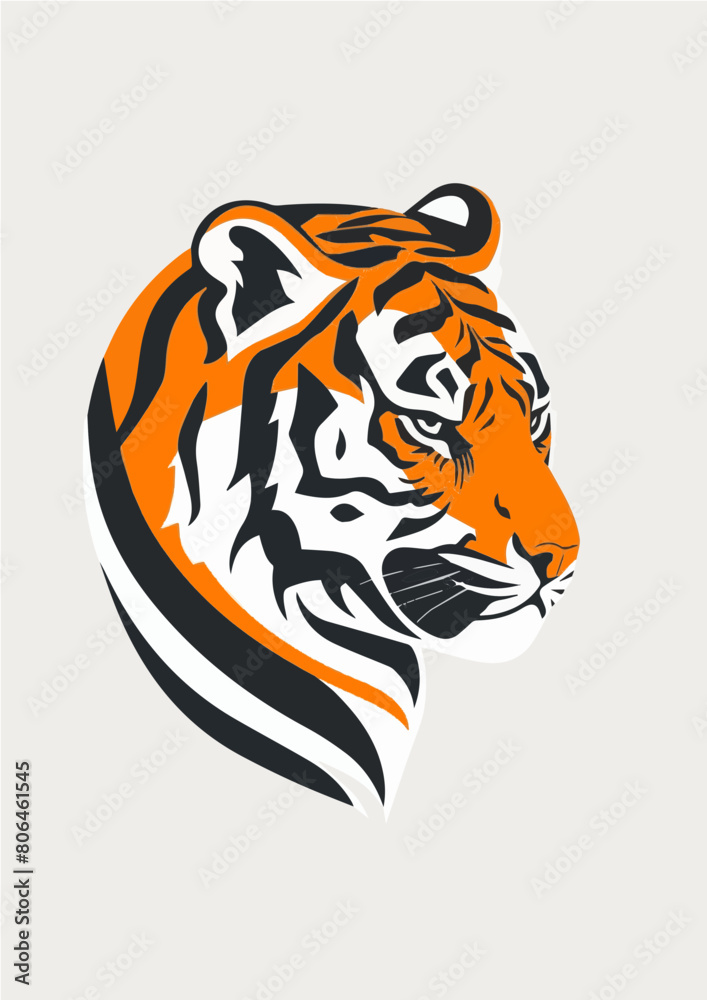 Tiger logo design vector illustration