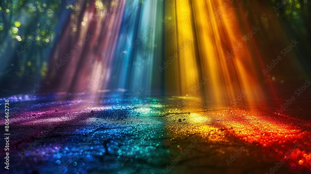 Vibrant Spectrum: A Radiant Rainbow Background Vibrant Spectrum: A Radiant Rainbow Background