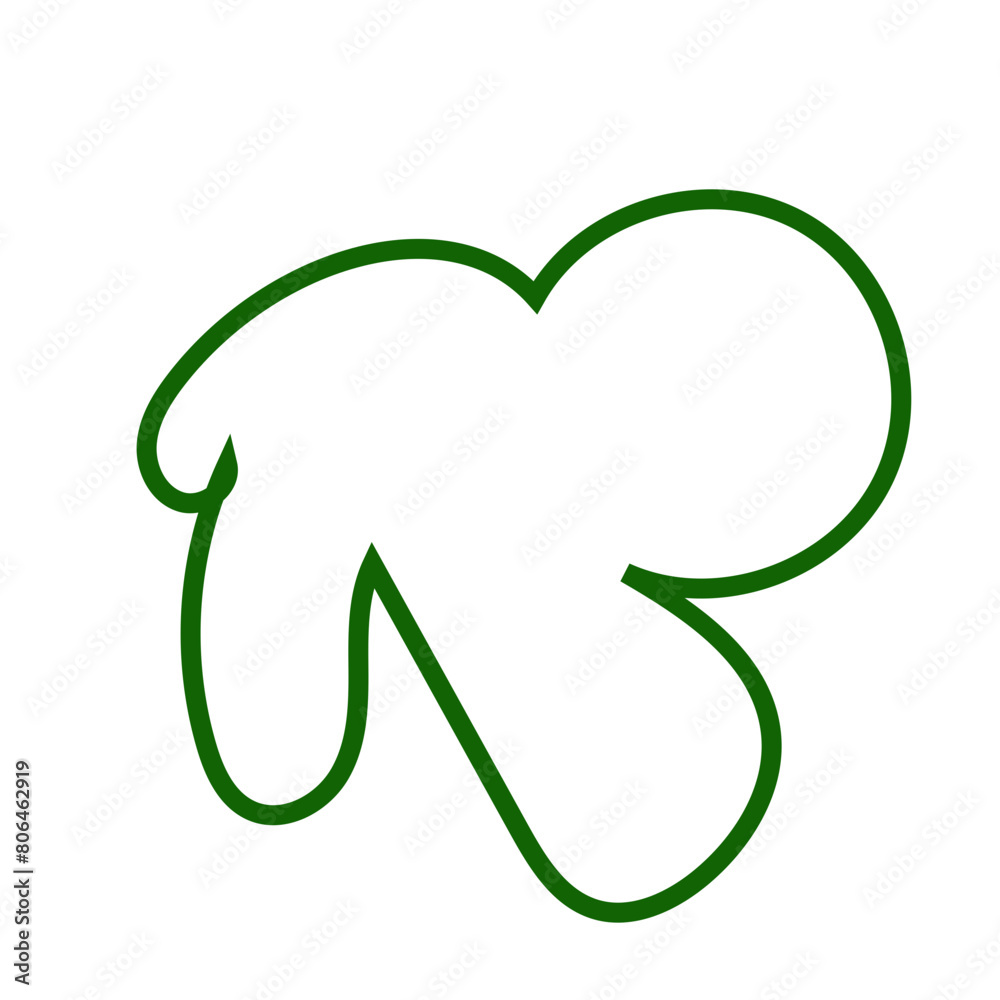 Green outline abstract shapes vector Green outline abstract shapes vector