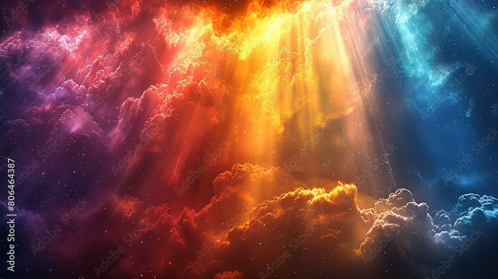 Prismatic Bliss: Rainbow-Colored Radiance Prismatic Bliss: Rainbow-Colored Radiance