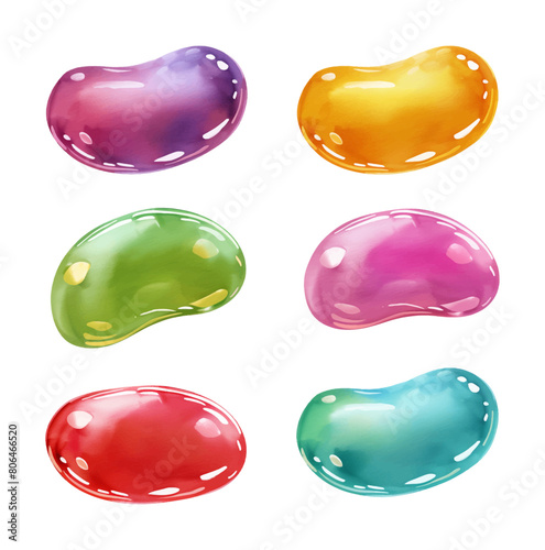 jelly bean watercolor digital painting good quality
