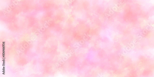 Abstract beautiful pink watercolor sky vector cloudy background. summer cloudscape fantasy heaven space wallpaper clouds view light violet canvas design.	
