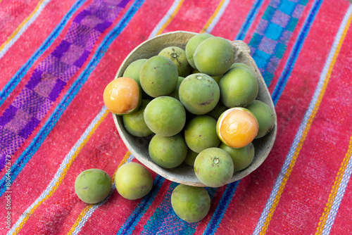 Fresh huaya fruit (Melicocca olivaeformis)