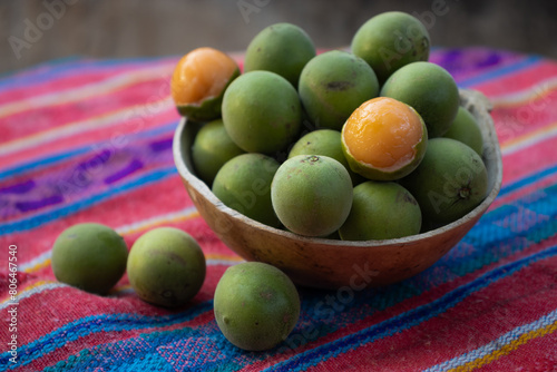 Fresh huaya fruit (Melicocca olivaeformis) photo