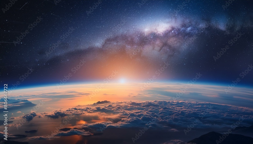 Naklejka premium Beautiful space background