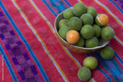 Fresh huaya fruit (Melicocca olivaeformis)