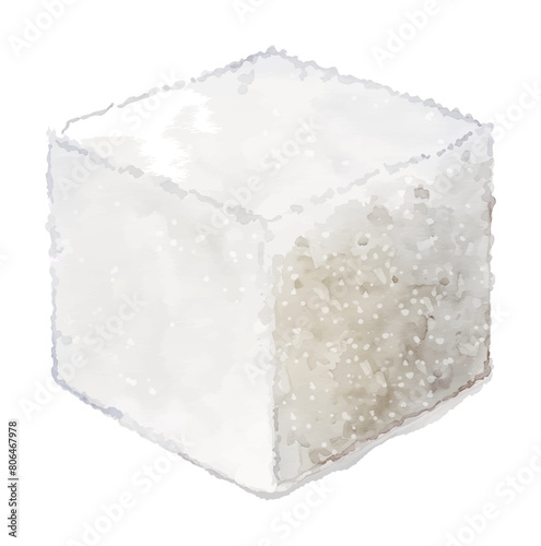 sugar cube watercolor digital painting good quality