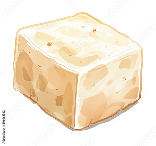 tofu watercolor digital painting good quality