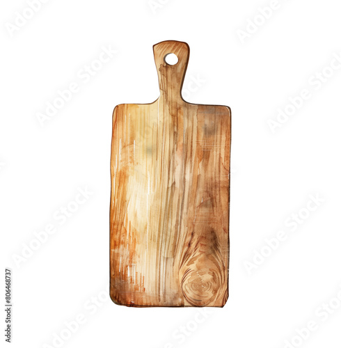 cutting board kitchen watercolor digital painting good quality