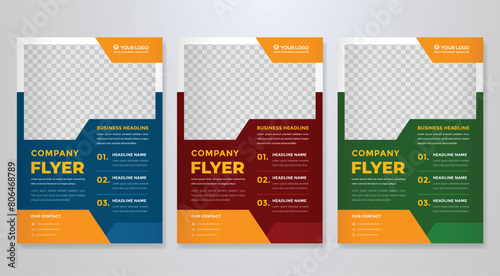 business flyer template with minimalist layout and modern style