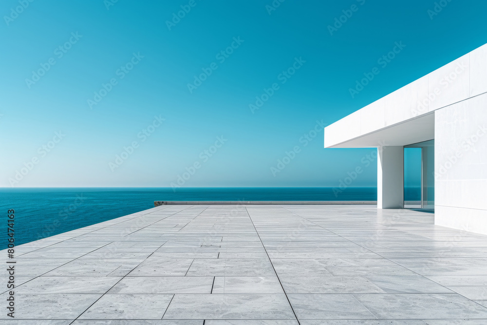 Modern buildings by the lake. Empty architectural background. Modern buildings by the lake. Empty architectural background.