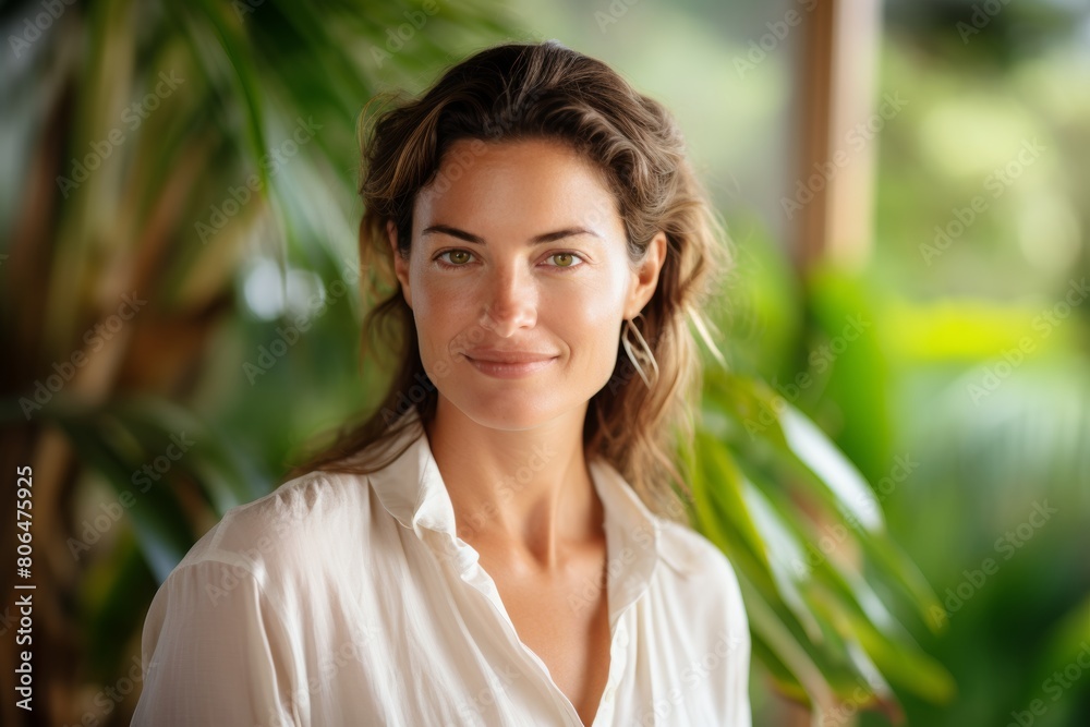 A Serene Gaze from a Knowledgeable Naturopath Against the Calming Backdrop of a Professional Naturopathy Center A Serene Gaze from a Knowledgeable Naturopath Against the Calming Backdrop of a Professional Naturopathy Center
