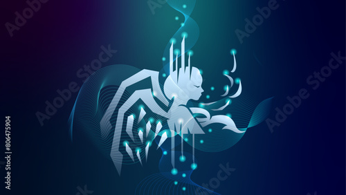 BACKGROUND 159 VECTOR ILLUSTRATION OF THE ZODIAC VIRGO