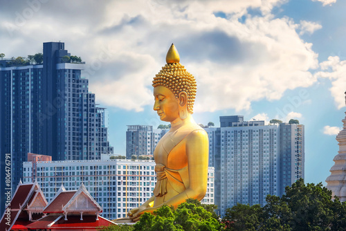Photography The Big Seated Buddha Statue (Buddha Dhammakaya Dhepmongkol) at Wat Paknam Phasi
