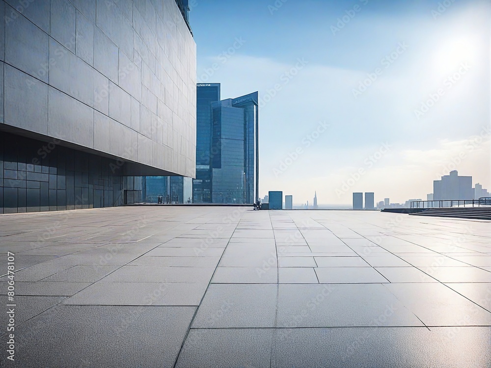 Fototapeta premium modern office building with sky